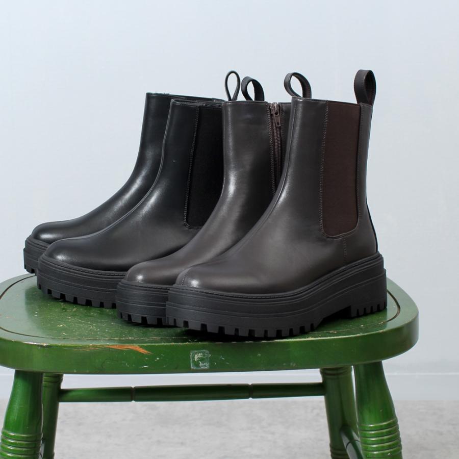 Parade ブーツ レディース 厚底 サイドゴアブーツ サイドジップ 15cm