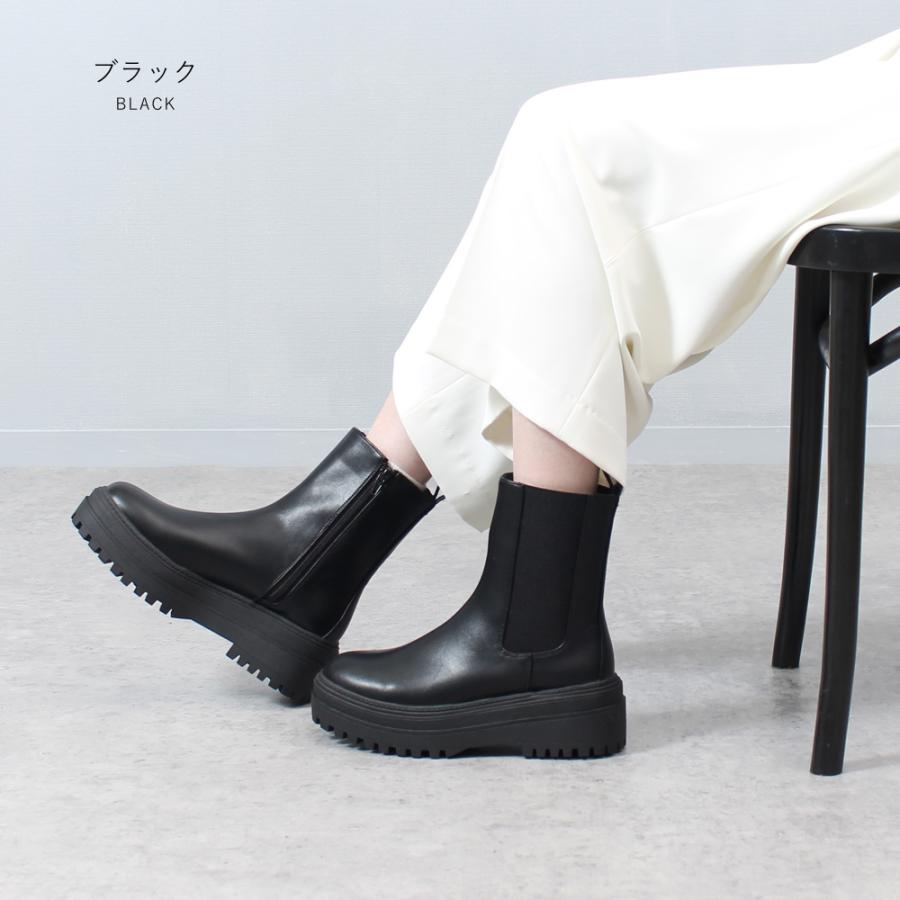 Parade ブーツ レディース 厚底 サイドゴアブーツ サイドジップ 15cm