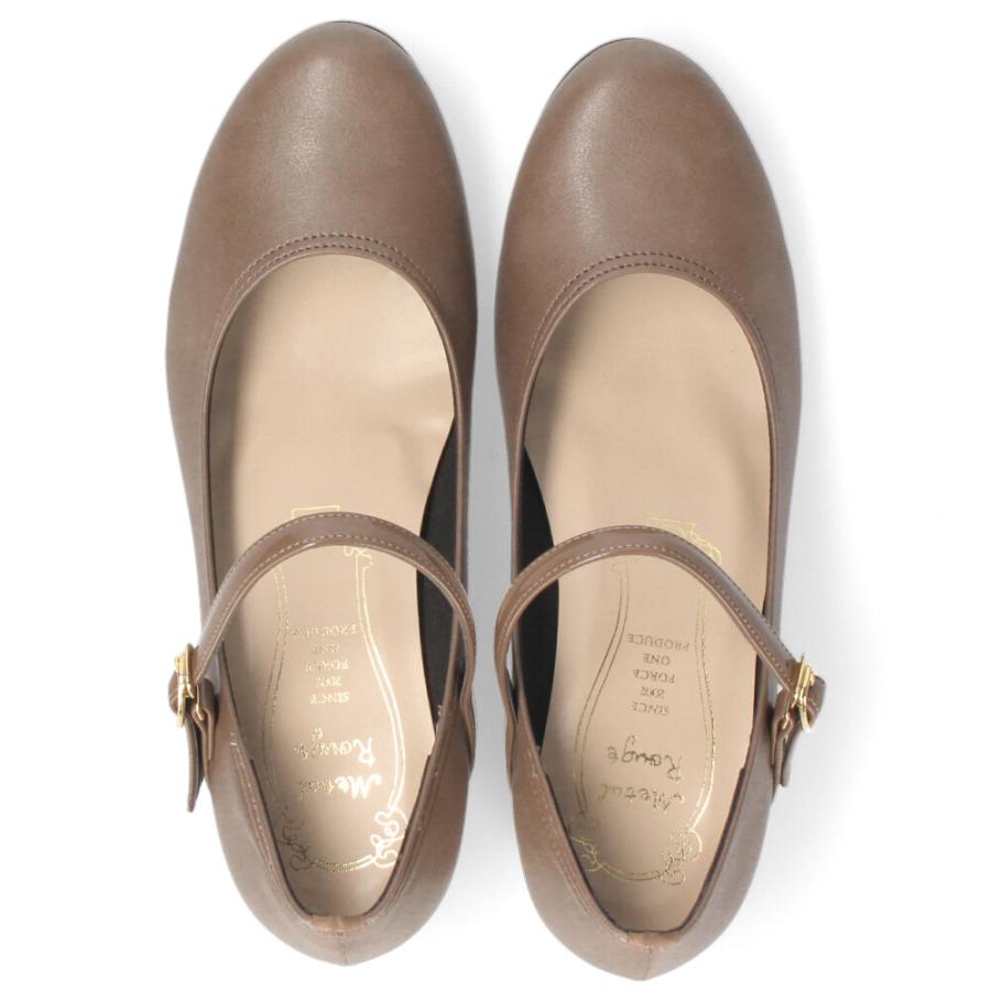 パンプス ヒール レディース 日本製 ストラップ ラウンドトゥ 黒 ブラック グレー ワイン カーキ 靴 18301 l rouge メタルルージュ パンプス ヒール レディース 日本製 ストラップ ラウンドトゥ 黒