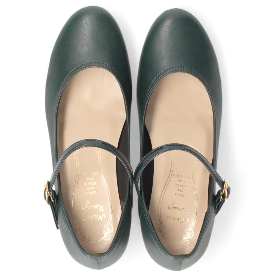 パンプス ヒール レディース 日本製 ストラップ ラウンドトゥ 黒