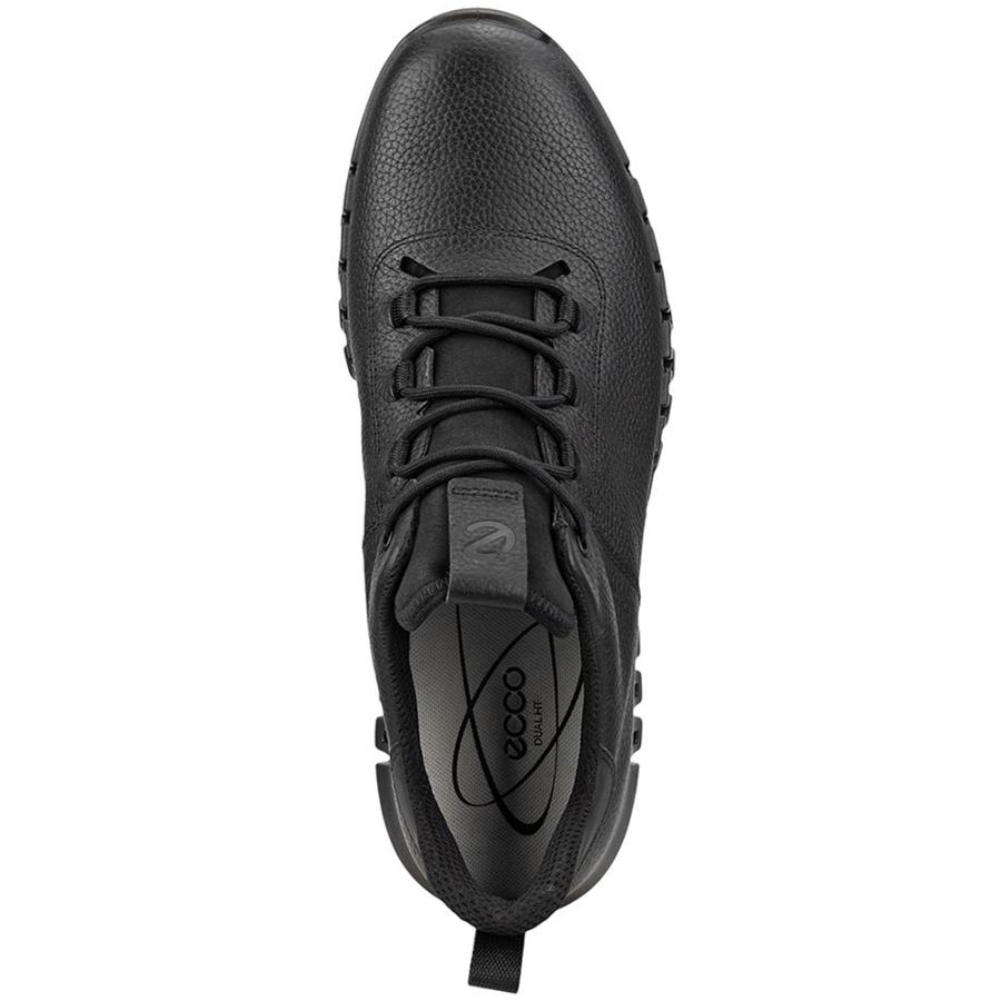 エコー ECCO メンズ レザー 防水 ゴアテックス スニーカー ブラック 黒