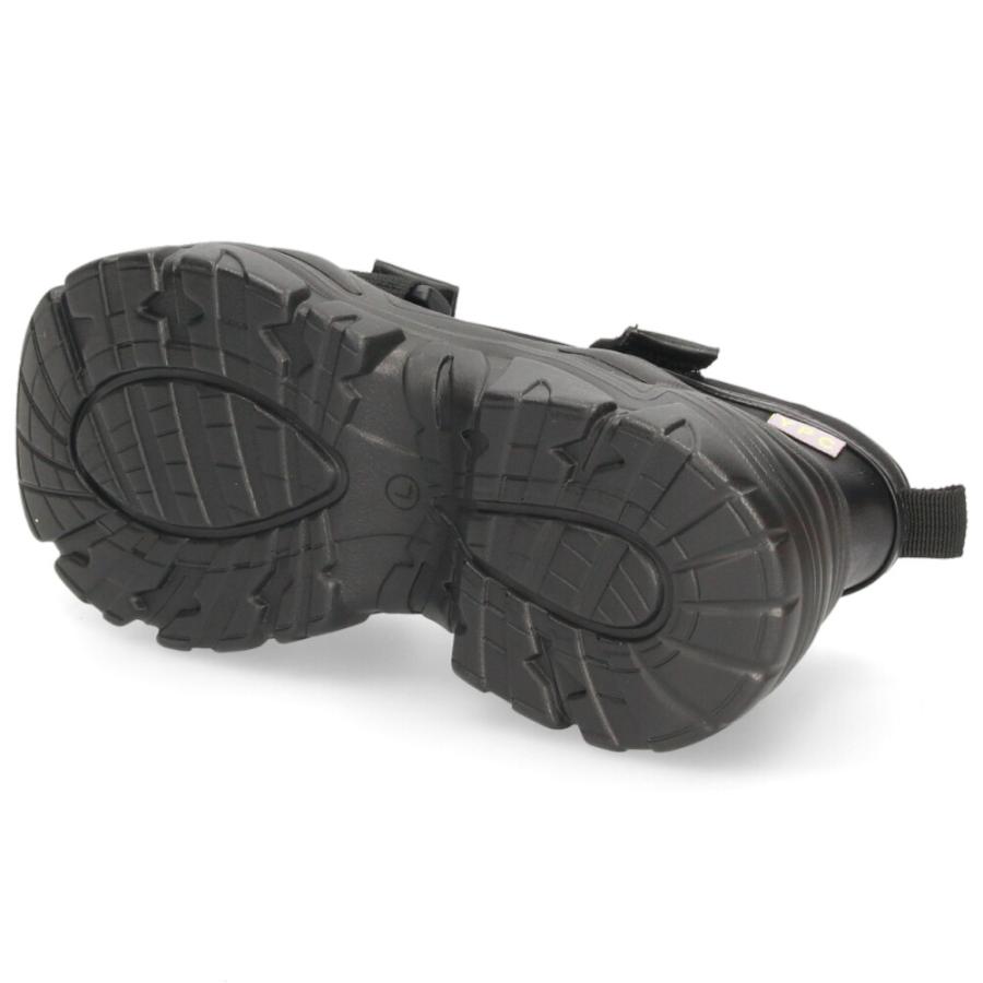 YOSUKE 厚底スニーカー レディース ストラップ 黒 白 ピンク