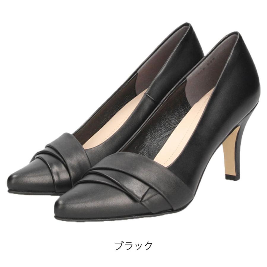 MELMO メルモ パンプス 7808 靴 ポインテッドトゥ ピンヒール 黒 本革