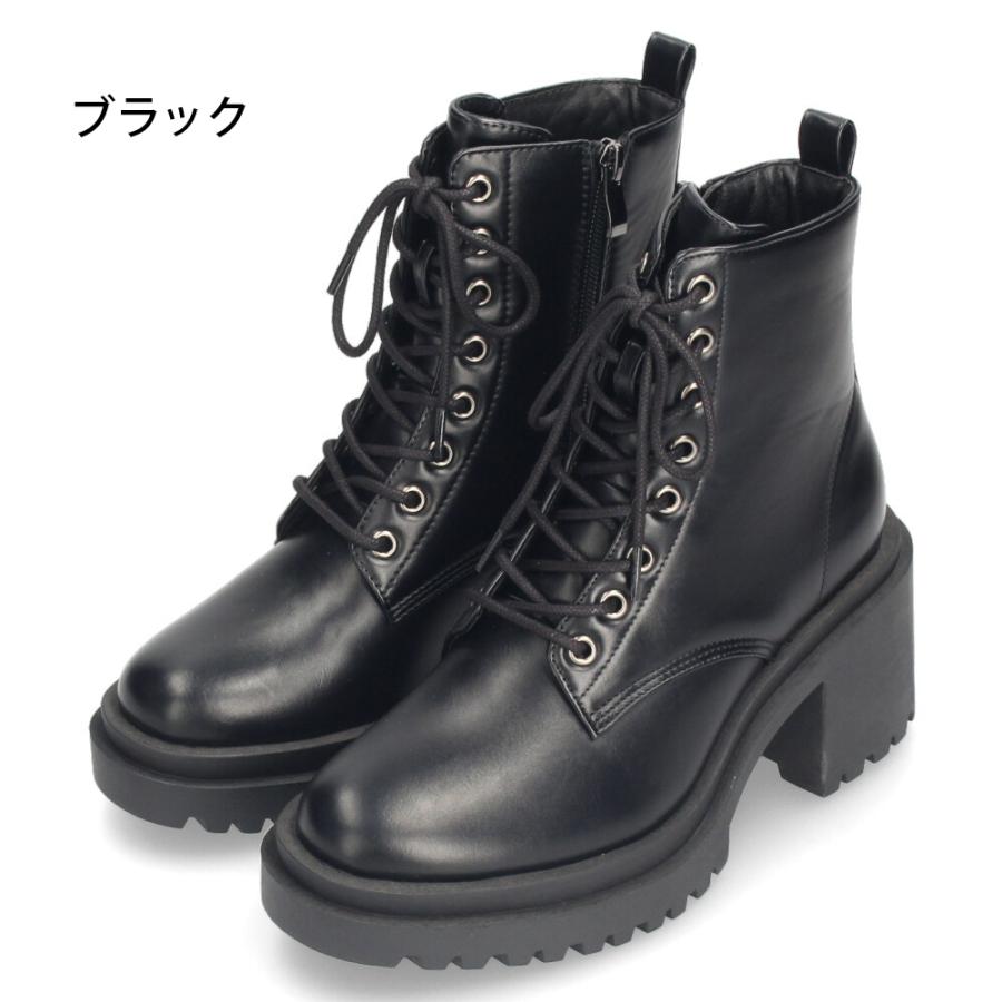 Parade ブーツ レディース ショート 厚底 ボリュームソール レース