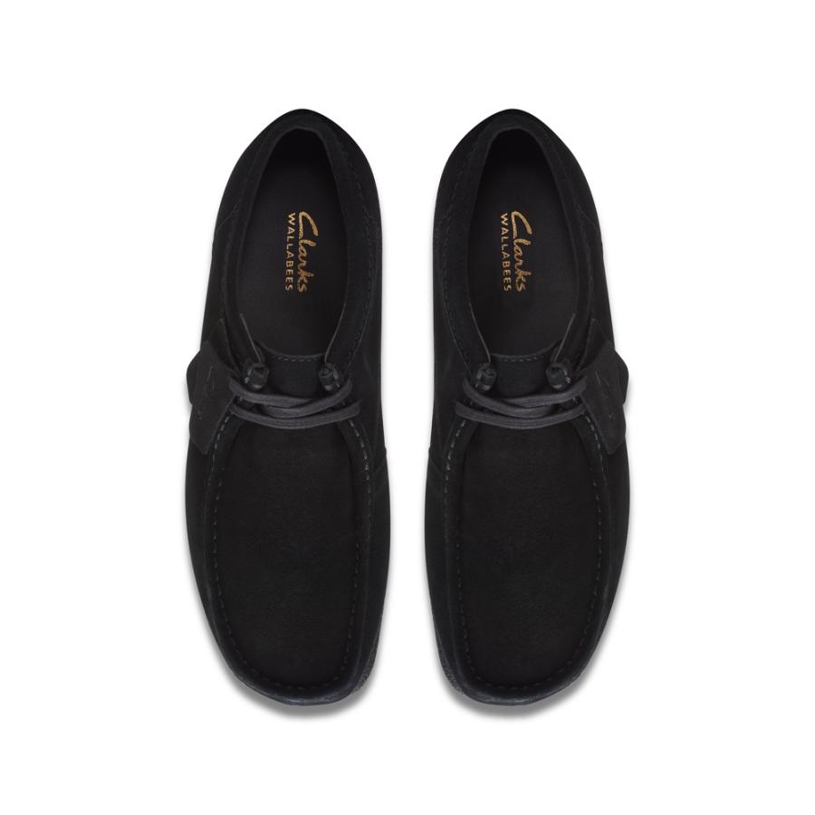 クラークス ワラビーエヴォ メンズ モカシン ブラックスエード Clarks（クラークス） ワラビー エヴォ ウォータープルーフ 靴