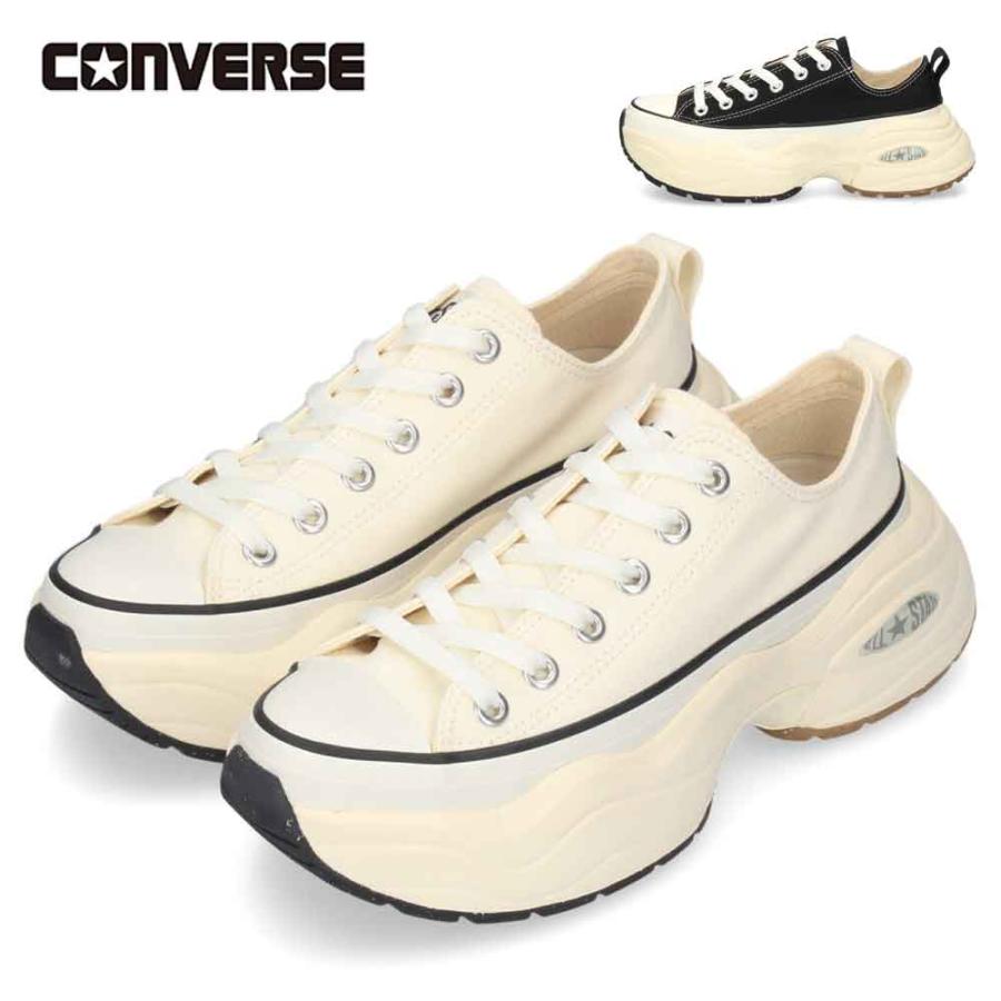 CONVERSE ALL STAR クリーム ジッパー付き厚底スニーカー CONVERSE ALL STAR クリーム ジッパー付き厚底スニーカー 楽天
