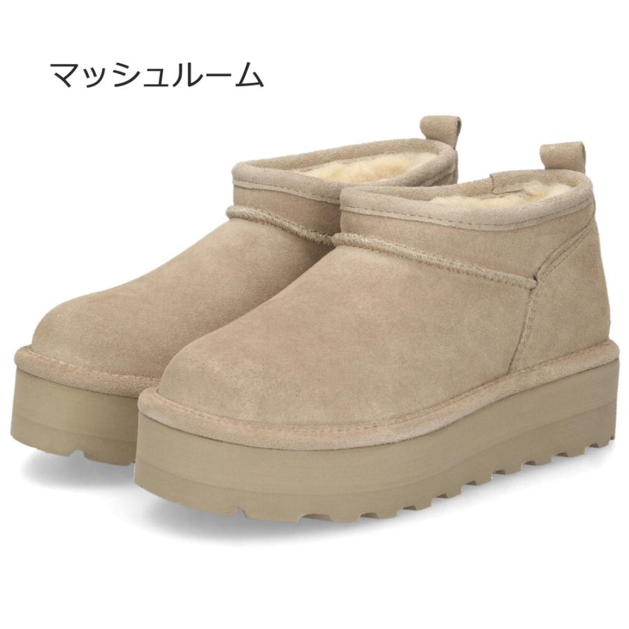 ブーツ レディース 厚底 ショートブーツ 防寒 保温 ボア 軽量ソール 撥