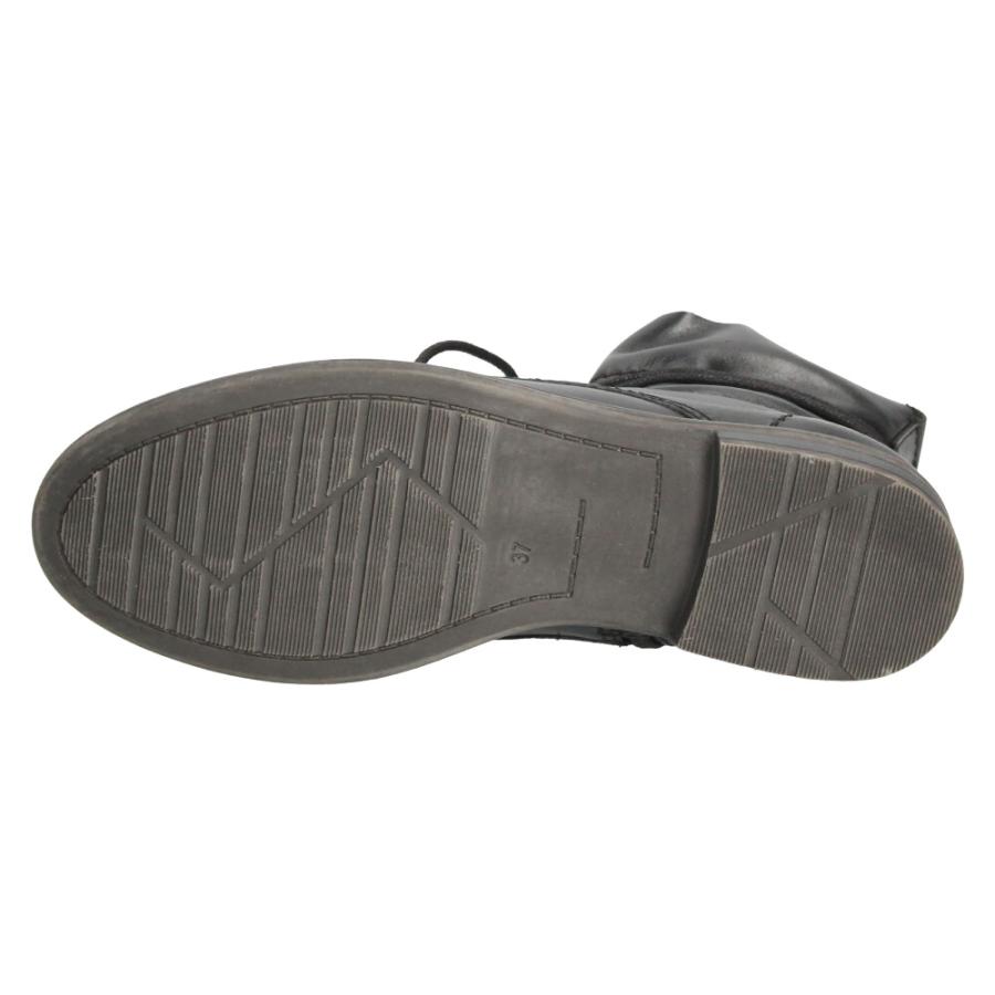 Parade ショートブーツ レディース 本革 レースアップ サイドジップ