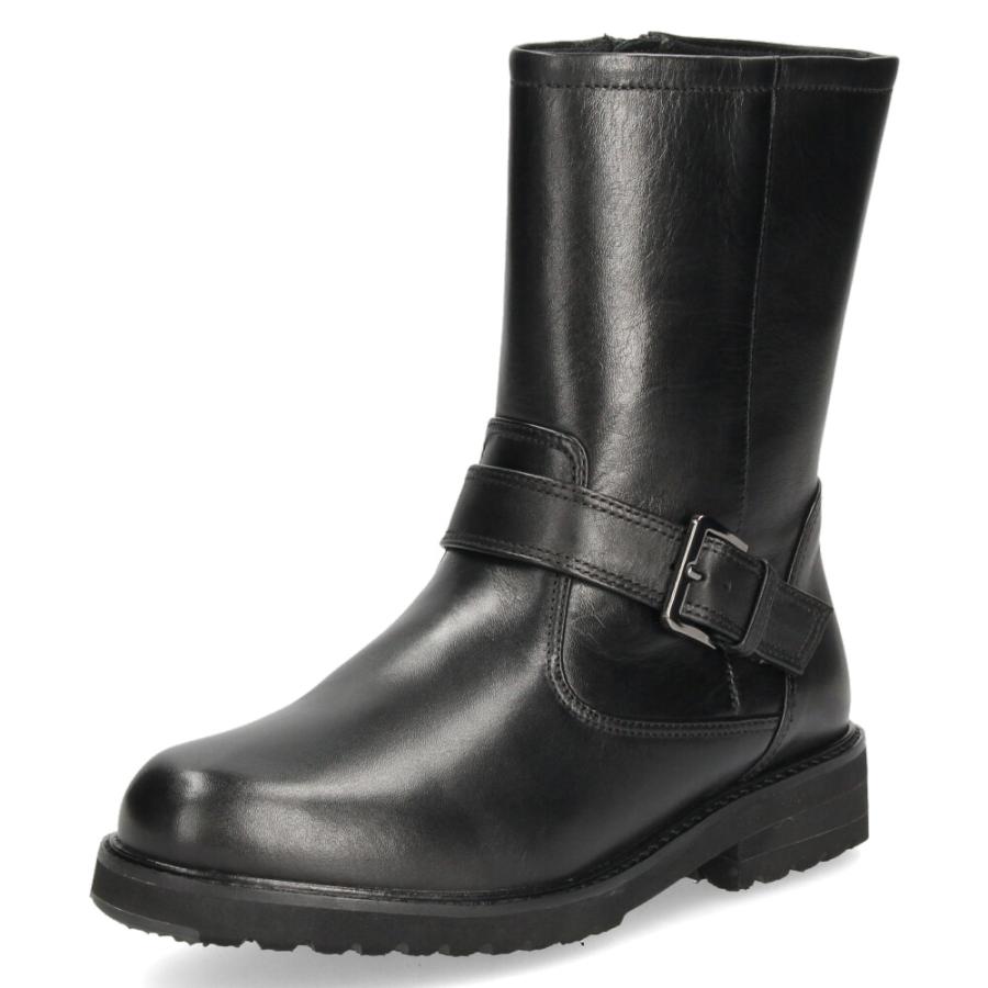 極美品　あしながおじさん　エンジニアブーツ　ブラック　黒　レザー　24cm アシナガオジサン あしながおじさん 撥水│エンジニアブーツ