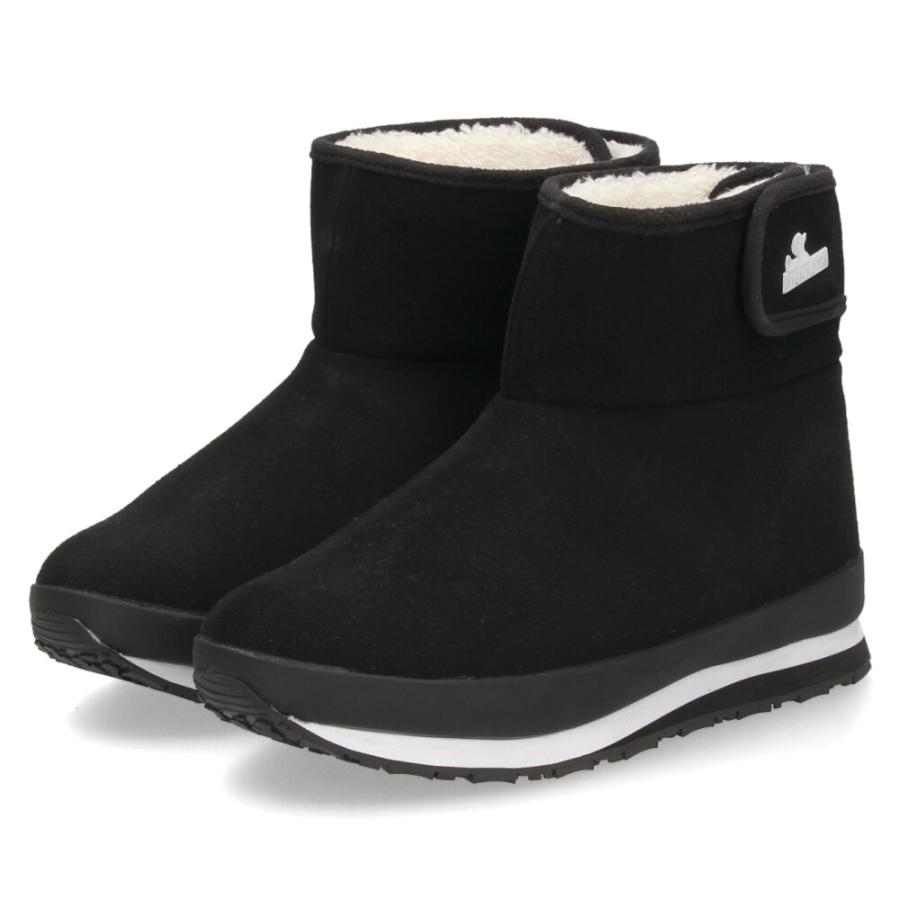 ショートブーツ レディース 撥水 防寒 本革 ベルクロ マジックテープ