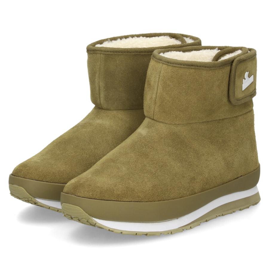 ショートブーツ レディース 撥水 防寒 本革 ベルクロ マジックテープ