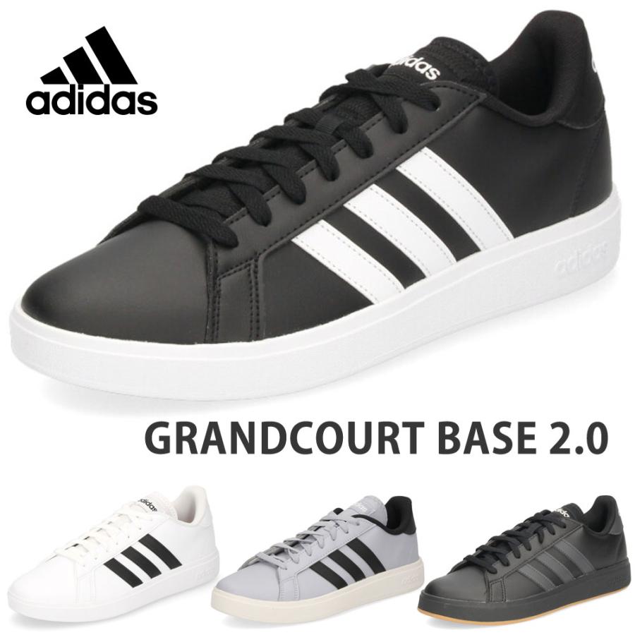 adidas アディダス スニーカー メンズ 黒 白 グランドコート adidas アディダス スニーカー メンズ 黒 白 グランドコート