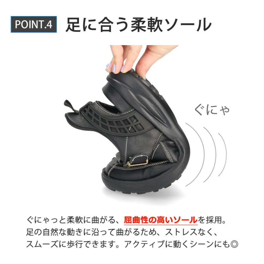 Parade メンズ サンダル かかと付き 手を使わず履ける シューズ
