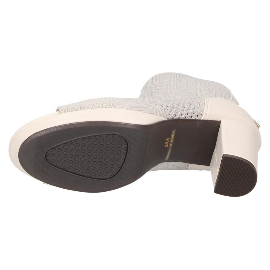 ブーツ サンダル レディース 春夏 厚底 ショート丈 黒 チャンキーヒール メッシュ 890891 ブラック アイボリー ライトグレー ファスナー 靴 byあしながおじさん byあしながおじさん ブーツ サンダル レディース 春夏 厚底 ショート丈