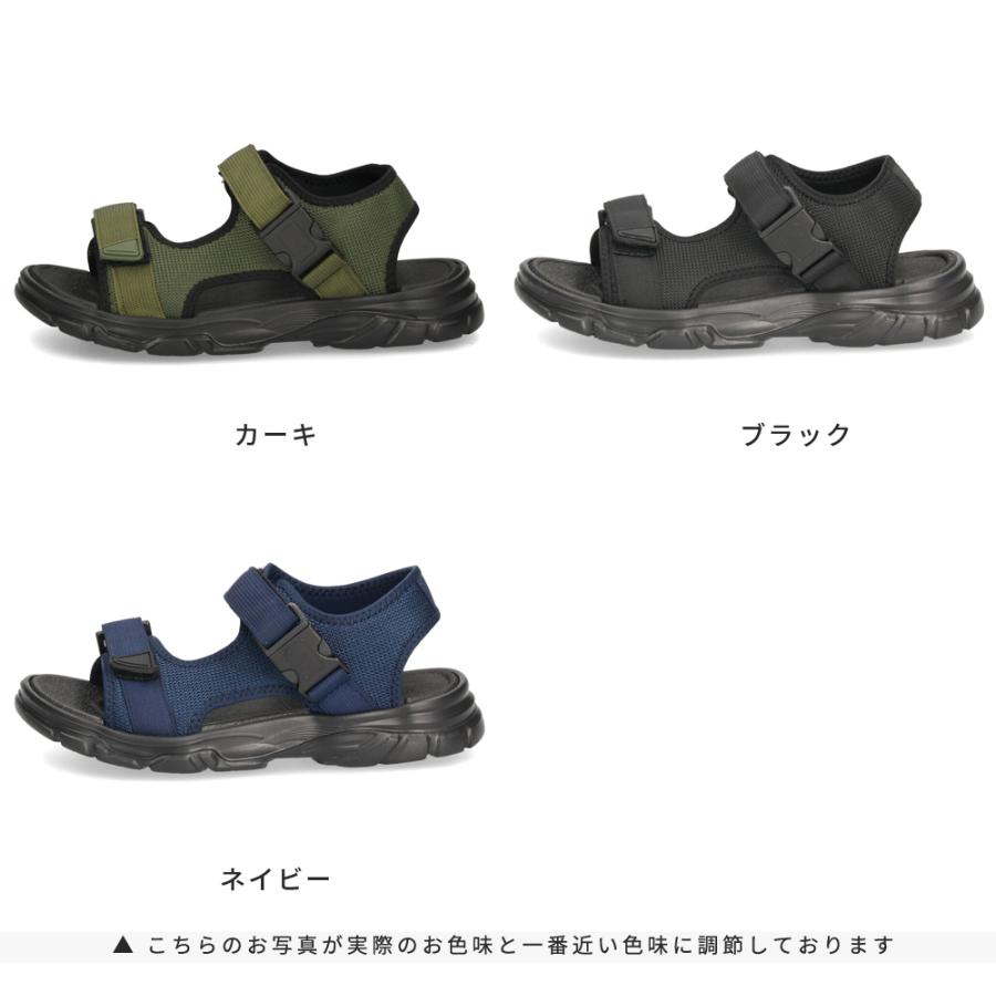 Parade メンズ サンダル カジュアル 黒 かかと付き スポーツサンダル