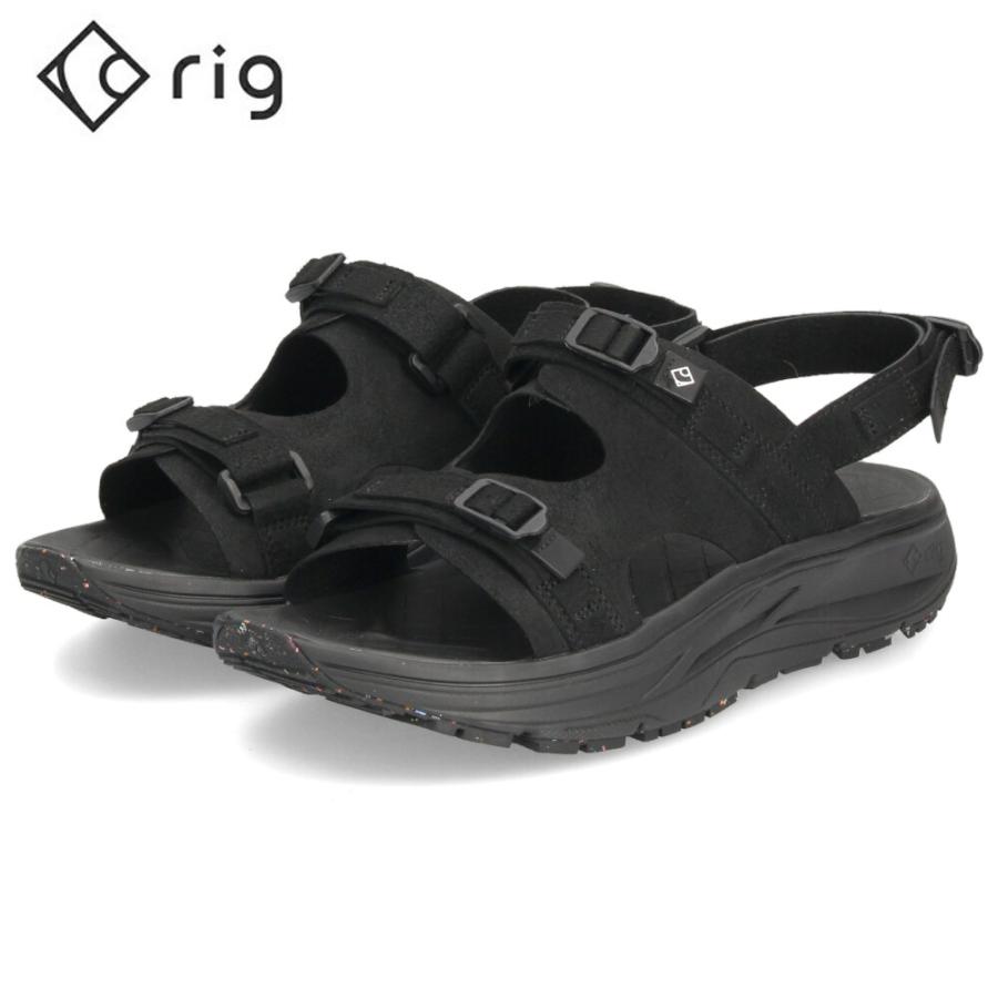 リグ リカバリーサンダル クルカ2.0 メンズ ストラップサンダル スポーツサンダル ブラック 黒 アウトドア スポサン rig kuruka 2.0 RG0031 rig（リグ） リカバリーサンダル クルカ2.0 メンズ ストラップサンダル