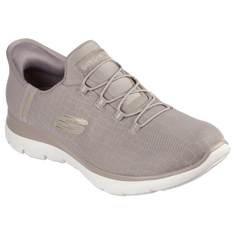 スケッチャーズ スリップインズ レディース 幅広 ワイド幅 スリッポン 黒 ハンズフリー SKECHERS Slip-ins サミッツ クラッシーナイト 150128Wの画像