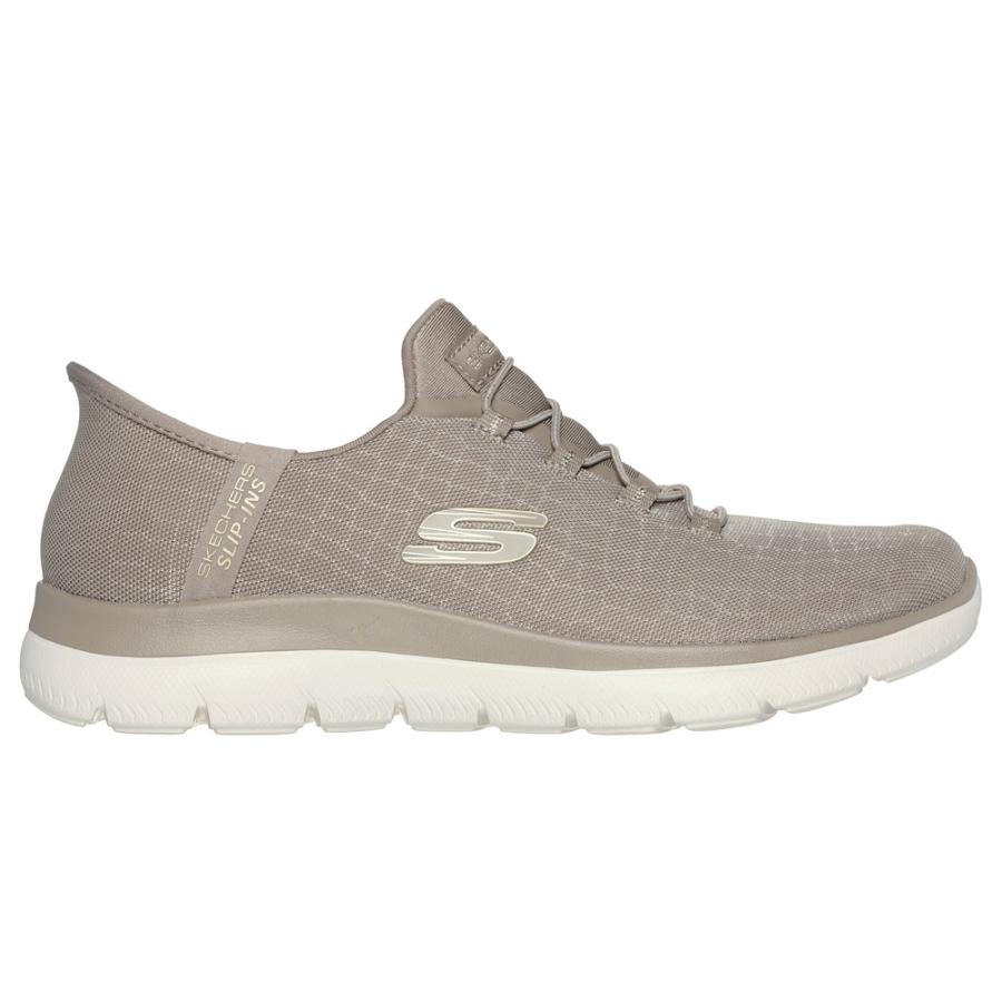 スケッチャーズ スリップインズ レディース 幅広 ワイド幅 スリッポン 黒 ハンズフリー SKECHERS Slip-ins サミッツ クラッシーナイト 150128Wの画像