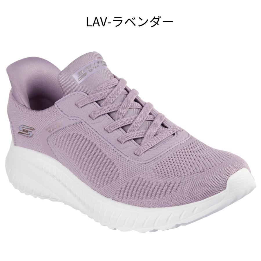 【6990円〜】 スケッチャーズ スリップインズ レディース ワイド 幅広 黒 スニーカー SKECHERS Slip-ins ボブス スポート スクワッド カオス 117497Wの画像