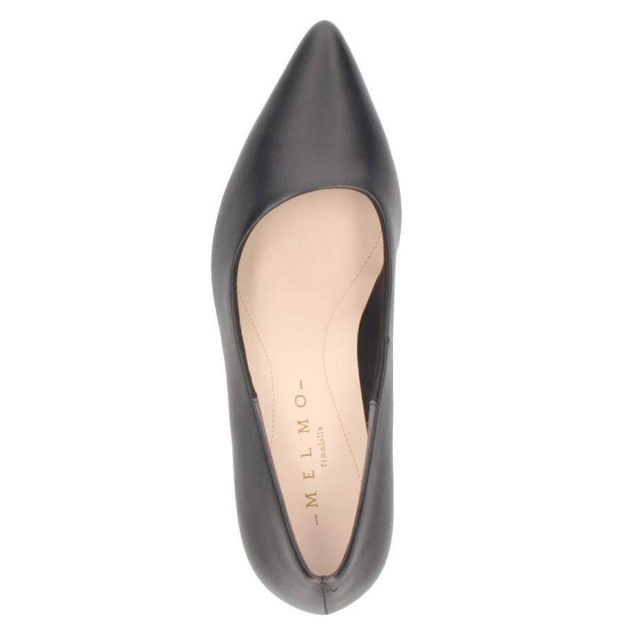 MELMO（メルモ） パンプス 黒 フォーマル 革 ヒール 7.5cm 日本製 婦人