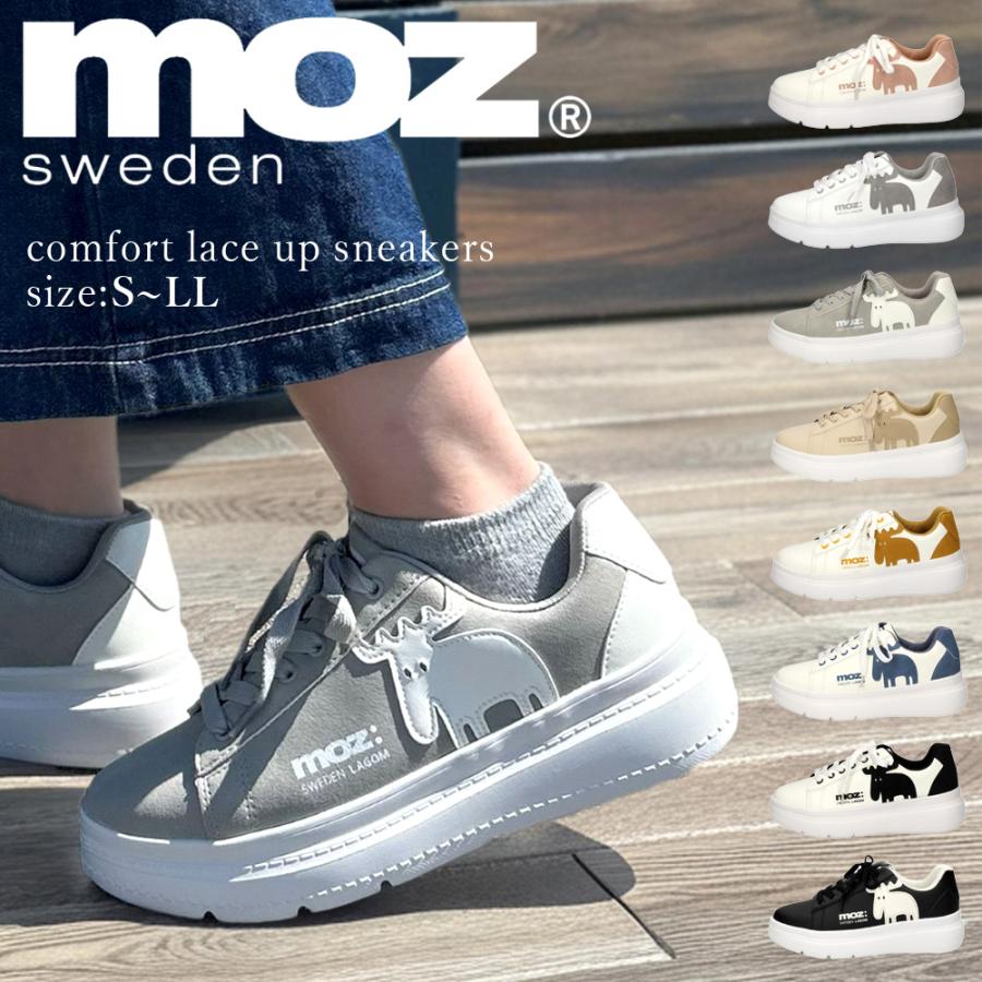 moz（モズ） スニーカー レディース 靴 厚底 軽量 歩きやすい