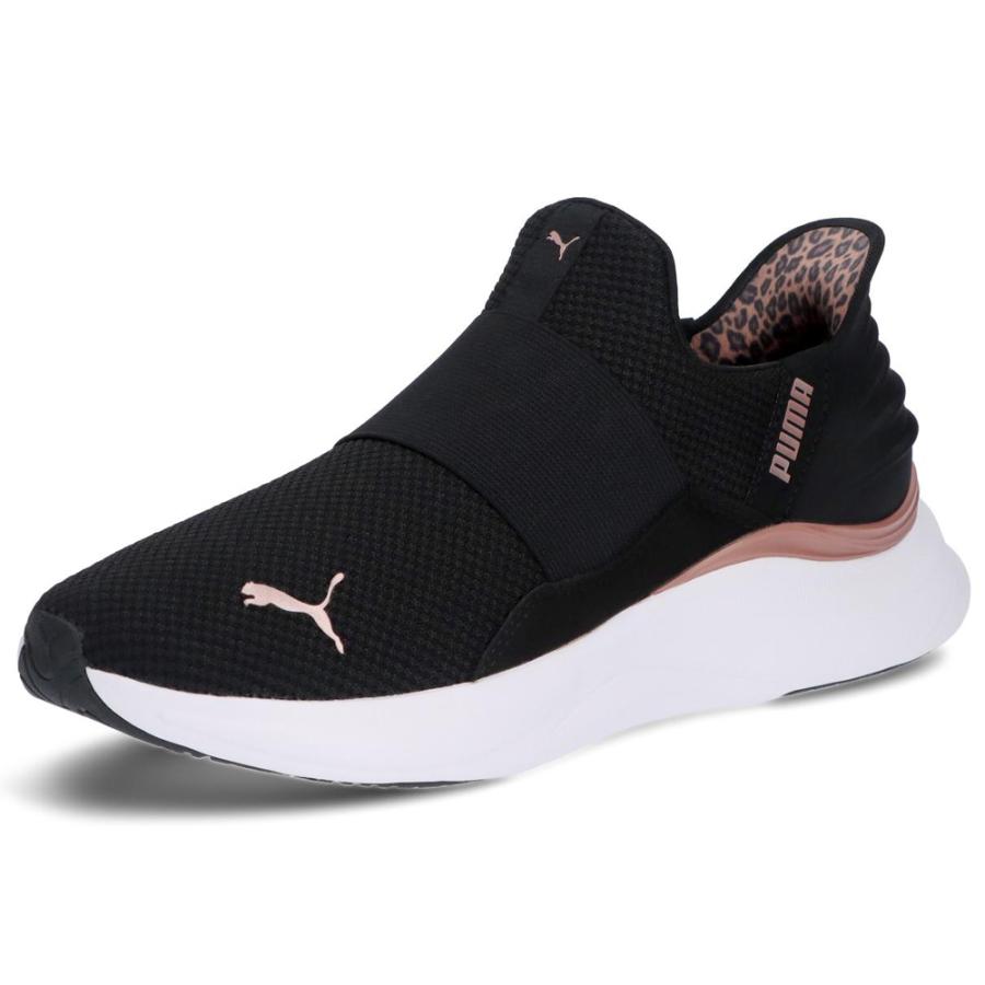 PUMA（プーマ） スニーカー レディース スリッポン 黒 厚底 ランニング 