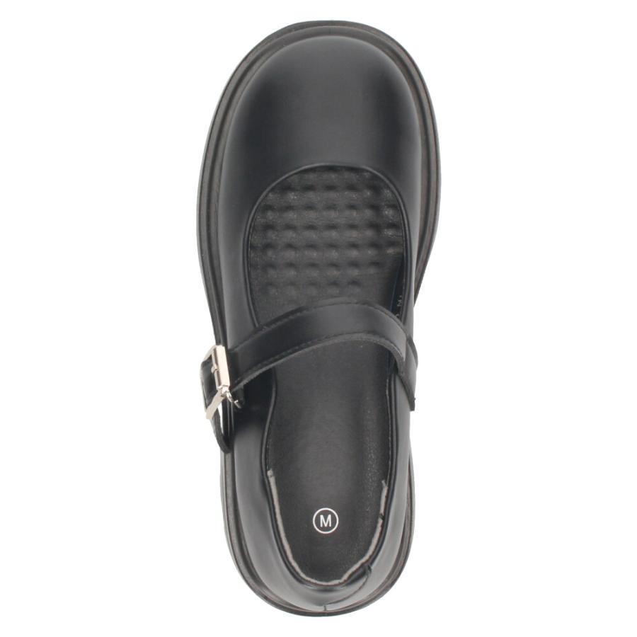 爆買 厚底 パンプス レディース 靴 メリージェーン 黒 ブラック