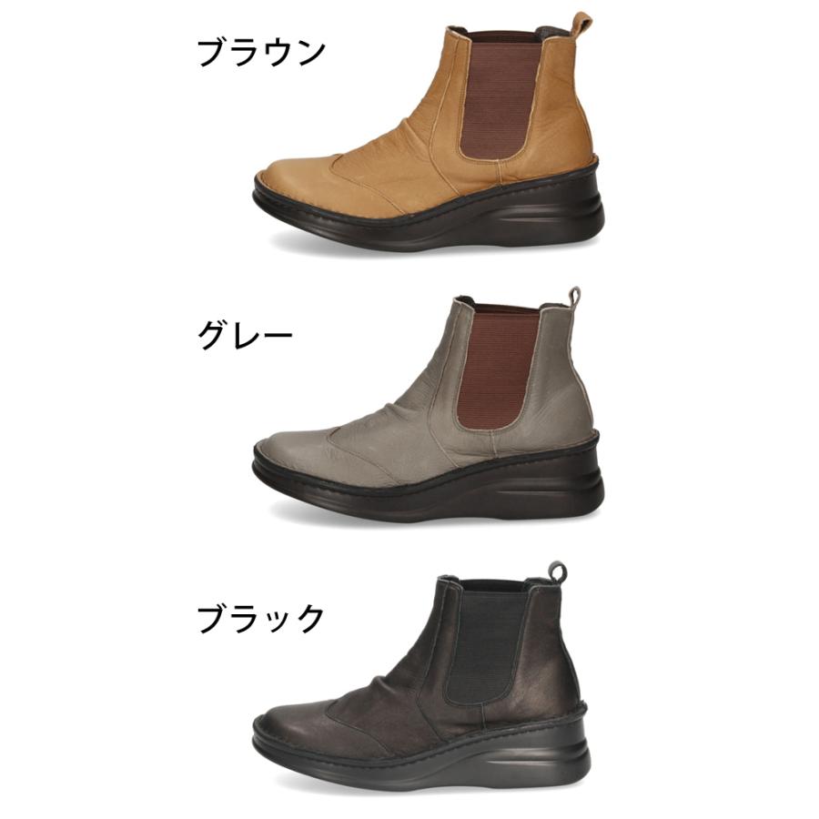 ニコ（NICO） ショートブーツ レディース 歩きやすい 厚底 本革 きれい