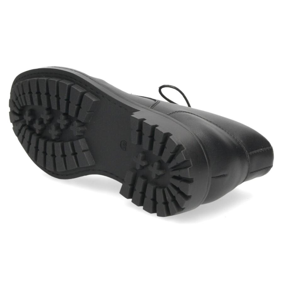 レースアップブーツ メンズ 本革 黒 ショートブーツ サイドジップ