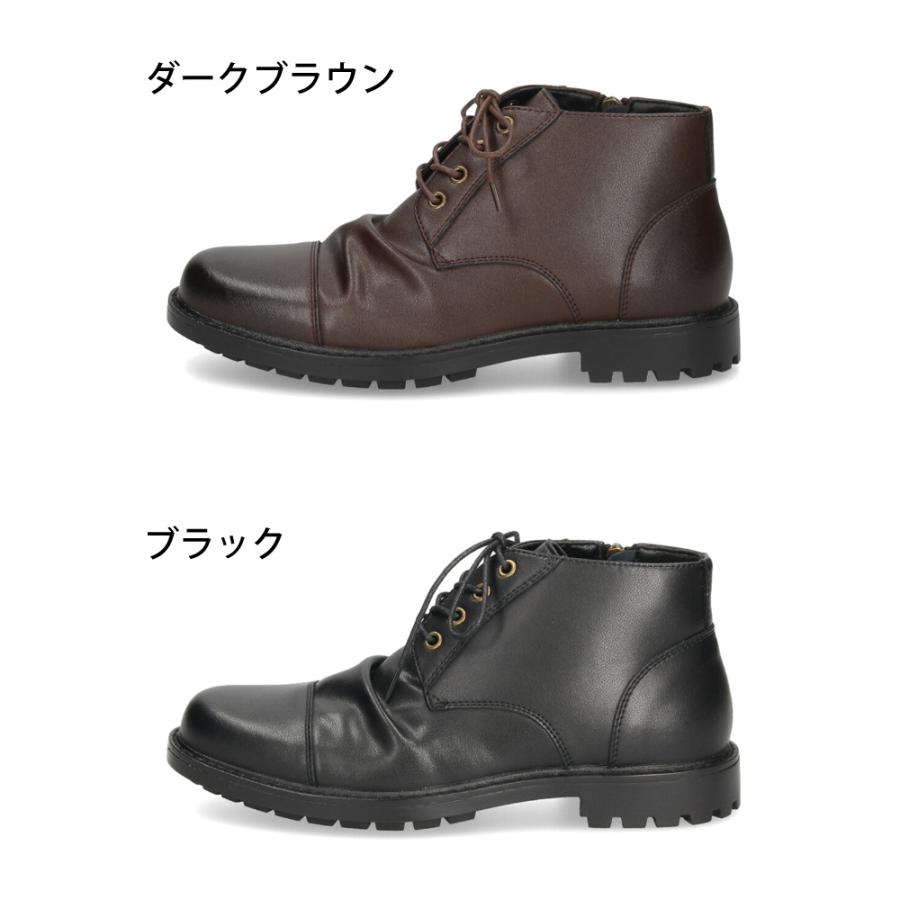 レースアップブーツ メンズ 本革 黒 ショートブーツ サイドジップ レザー 黒 編み上げ 靴 革靴 VIVA GRAFFITI ビバグラフィティ 278 レースアップブーツ メンズ 本革 黒 ショートブーツ サイドジップ