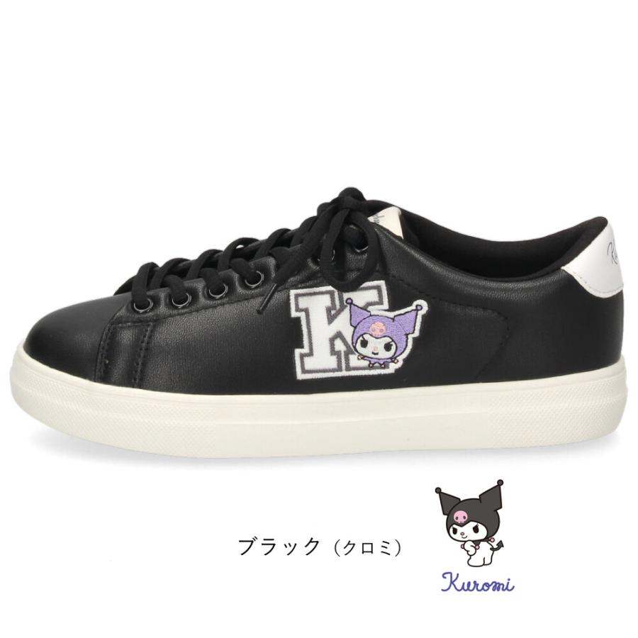 サンリオ スニーカー レディース 黒 軽量 ハローキティ マイメロディ