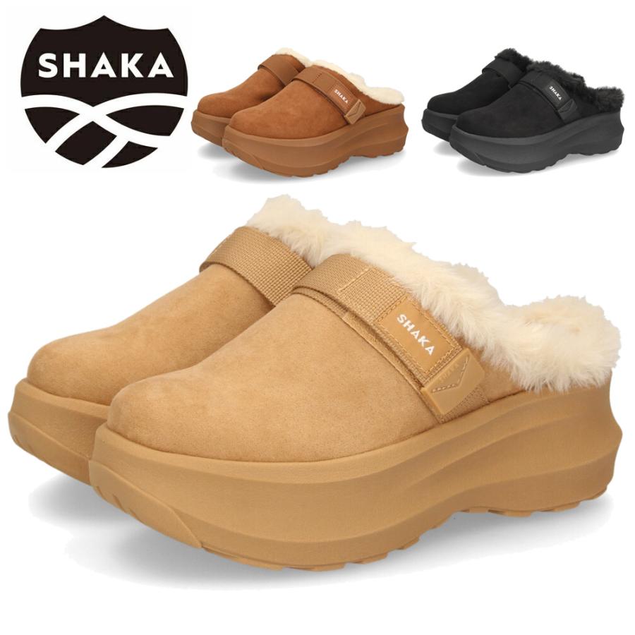 SHAKA（シャカ） 爆買 サボ サンダル レディース 黒 厚底 スナッグ