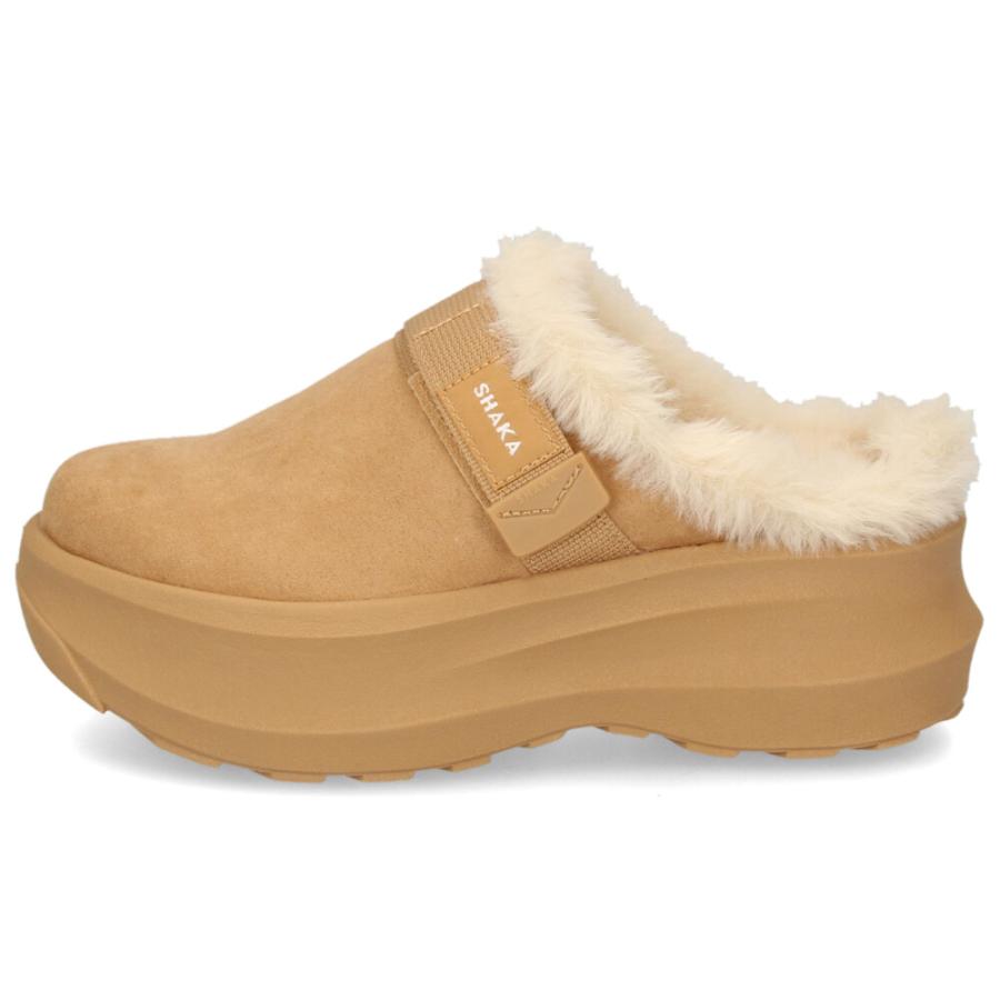 SHAKA シャカ サボ サンダル レディース 黒 厚底 スナッグ ボア