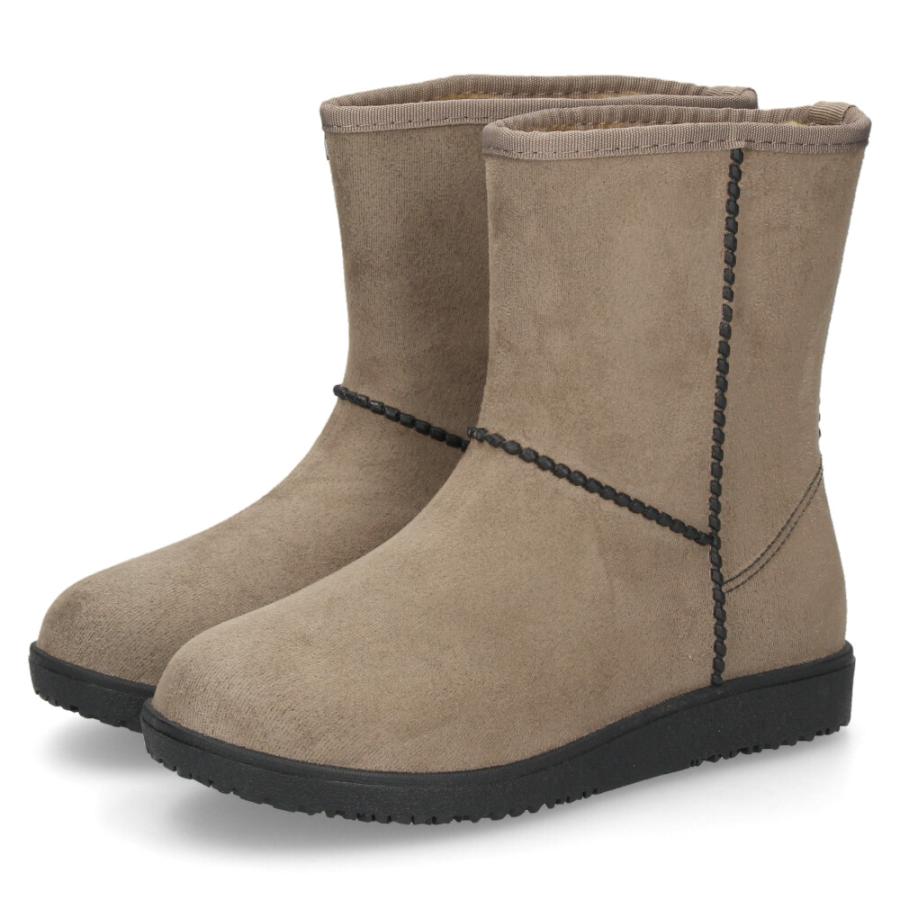 完全防水 ムートンブーツ レディース 防寒 スエード調 靴 ショート