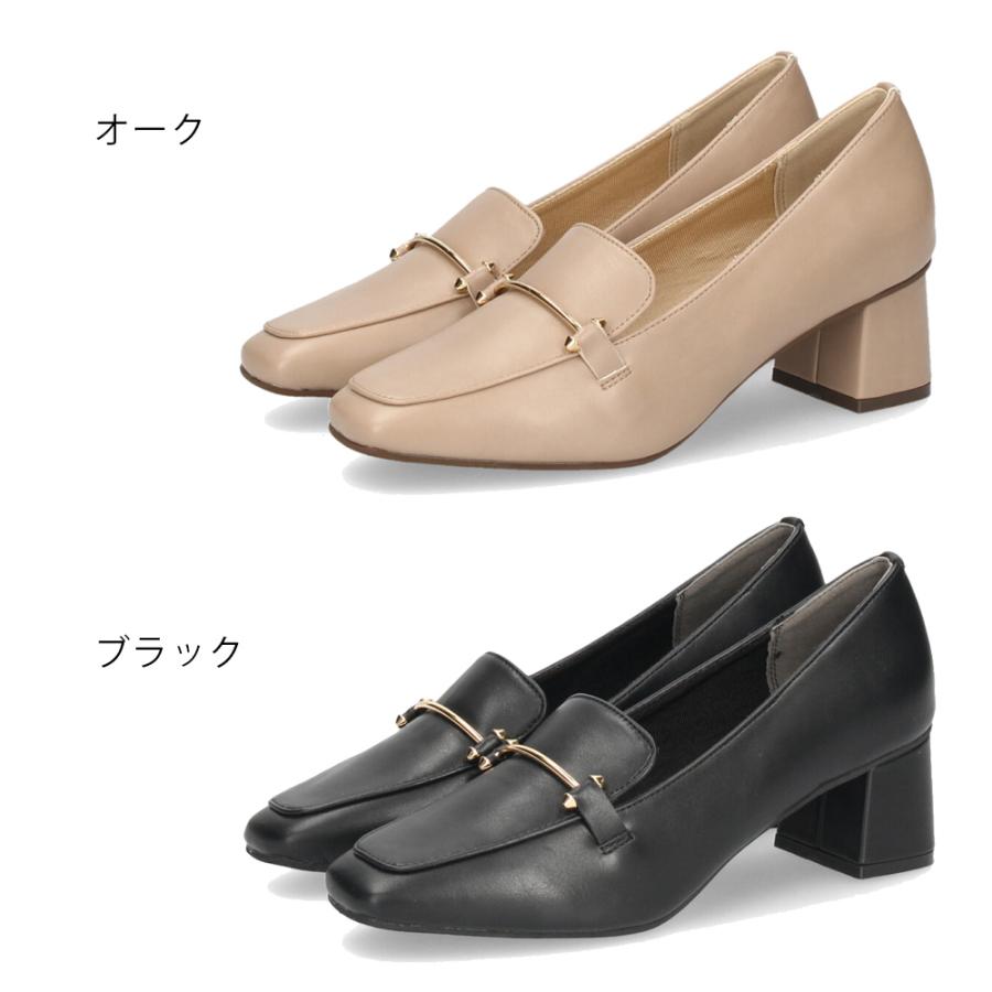 Parade ローファー レディース パンプス スクエアトゥ ビット付き 歩き