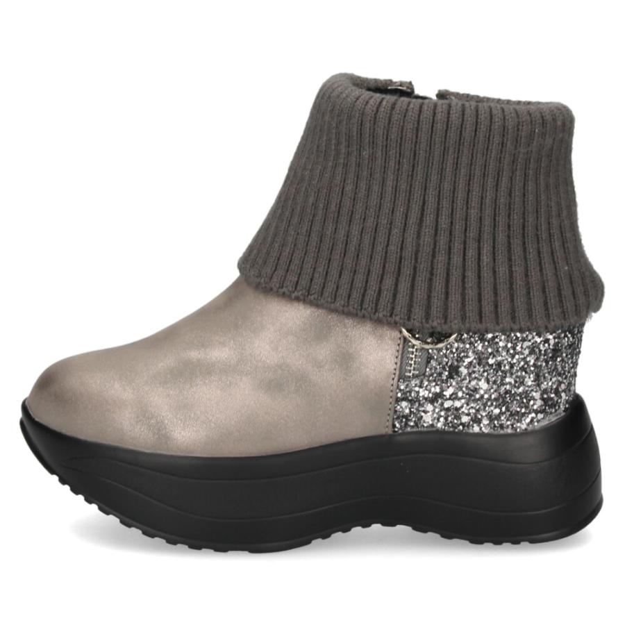 MUUM（ムーム） ブーツ レディース 厚底 グリッターリブニット