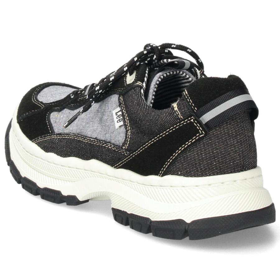 Lee スニーカー メンズ 靴 黒 ブラック 厚底 本革 レザー デニム 紐 歩きやすい カジュアル リー E86212 Lee（リー） スニーカー メンズ 靴 黒 ブラック 厚底 本革 レザー