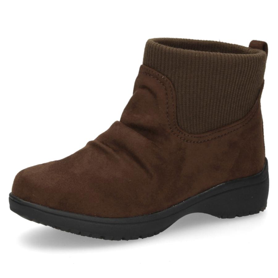 ショートブーツ レディース 歩きやすい ローヒール ブーツ 幅広 5E