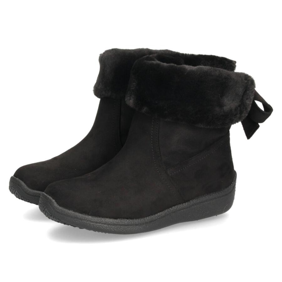 ショートブーツ レディース ブーツ ファー あったか 裏ボア仕様 3E