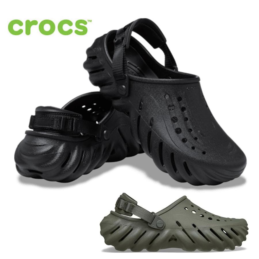 crocs（クロックス） 爆買 メンズ サンダル 軽い エコー クロッグ 黒