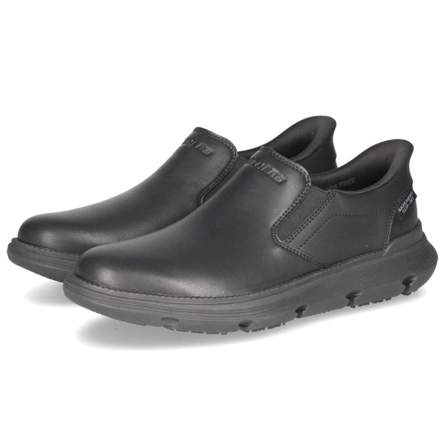 スケッチャーズ スリップインズ メンズ ガルザ スニーカー ビジネスシューズ スリッポン ワーク 防滑 SKECHERS 200315 ブラック 黒 走れる 本革 Parade限定商品の画像