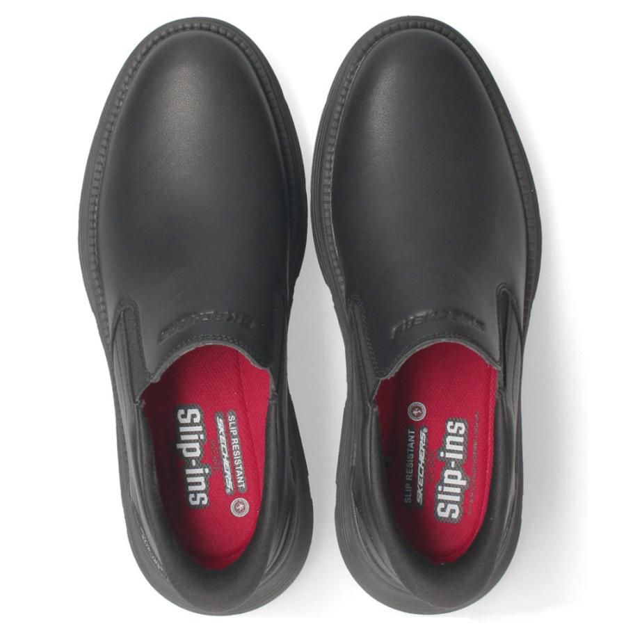 スケッチャーズ スリップインズ メンズ ガルザ スニーカー ビジネスシューズ スリッポン ワーク 防滑 SKECHERS 200315 ブラック 黒 走れる 本革 Parade限定商品の画像