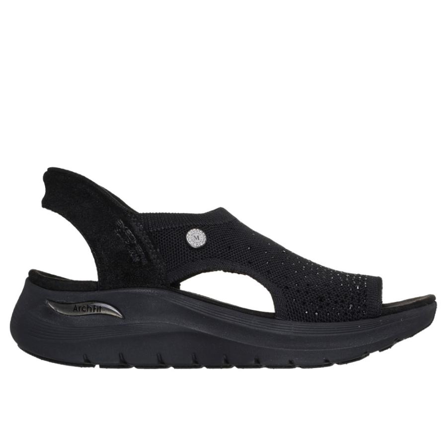 スケッチャーズ　アーチフィット スリップインズサンダル ブラック 25cm SKECHERS（スケッチャーズ） スリップインズ レディース サンダル