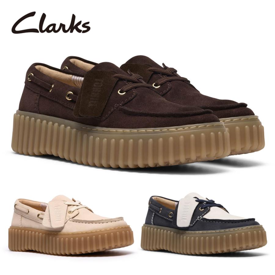 クラークス レディース カジュアルシューズ トーヒルボート ボートシューズ ローファー 本革 厚底 靴 Clarks Torhill Boat 26186647 26186302 26186303 | Clarks