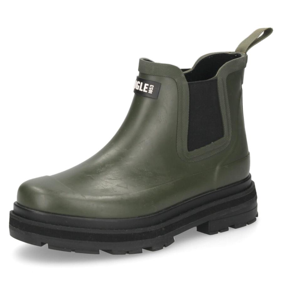 AIGLE ダークグリーン 長靴 バックル付き AIGLE（エーグル） 長靴 レインブーツ 乗馬風バックル付きレインロング