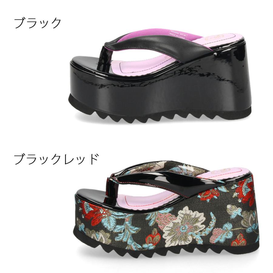 YOSUKE（ヨースケ） 厚底サンダル レディース 下駄風 トングサンダル