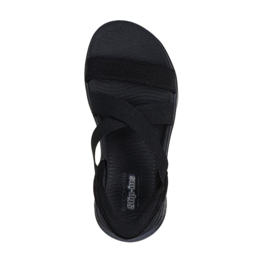 スケッチャーズ スリップインズ 立ったまま履ける レディース サンダル ゴーウォーク 靴 ノーマル幅 SKECHERS Slip-ins 141489 ハンズフリー 手を使わずに履けるの画像