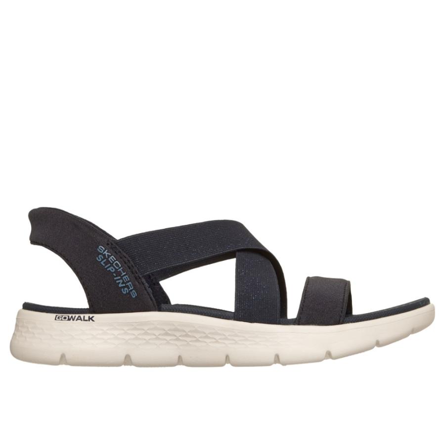 スケッチャーズ スリップインズ 立ったまま履ける レディース サンダル ゴーウォーク 靴 ノーマル幅 SKECHERS Slip-ins 141489 ハンズフリー 手を使わずに履けるの画像