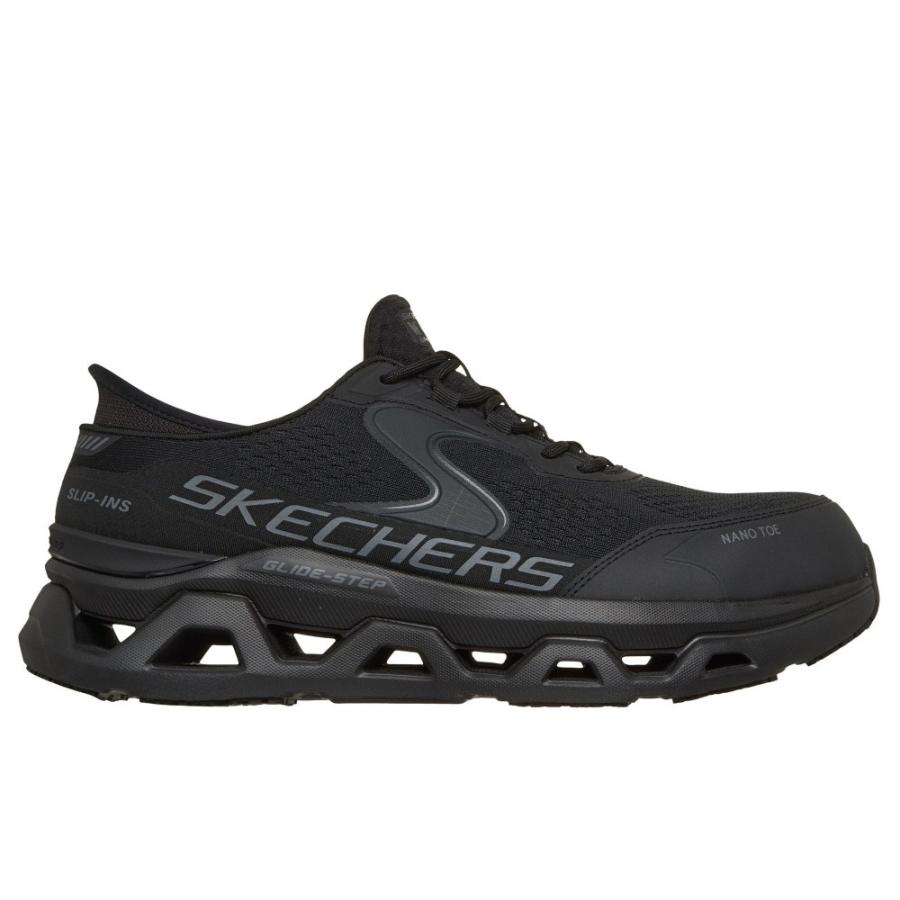 作業靴　安全靴　スケッチャーズ スリップインズ ワーク　28cm 黒 SKECHERS（スケッチャーズ） スリップインズ メンズ ワークシューズ 手