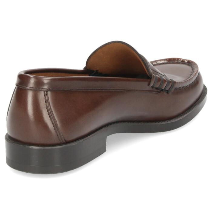 メンズ 本革 靴 ローファー ハルタ 学生 黒 フォーマル 3E 通学 学生靴 通勤 定番 906 コインローファー ブラック ダークブラウン | HARUTA | 13